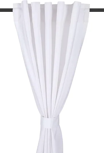 Vista 7 de Cortinas de lino natural – Juego de 2 paneles con pestaña trasera, 50 x 63 pulgadas cada uno, cortinas texturizadas con aspecto de lino para sala