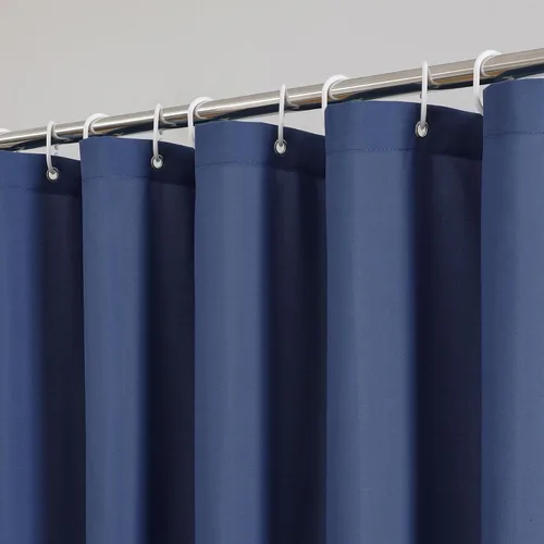 Vista 23 de OVZME Zora Cortina de Ducha de Tela para Cabina de 36 x 72 Pulgadas - Cortina de Ducha Pequeña Suave Negra para Baño para Tamaño de Cabina Estrecha