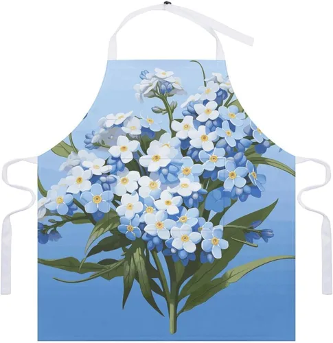 Vista 7 de MUSM Do Not Forget Me Apron，Classic Vintage Funny with Pockets Aprons,Adjustable Bib Waterdrop Resistant for Kitchen Cooking Restaurant BBQ Painting