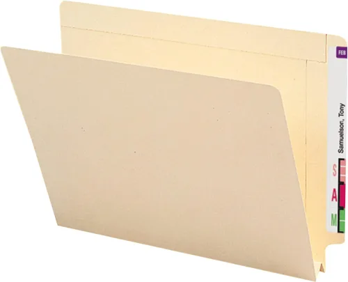 Vista 3 de Smead Carpeta de archivos con pestaña final, pestaña reforzada de corte recto, expansión de 1-1/2", tamaño carta, manila, 50 por caja (24275)