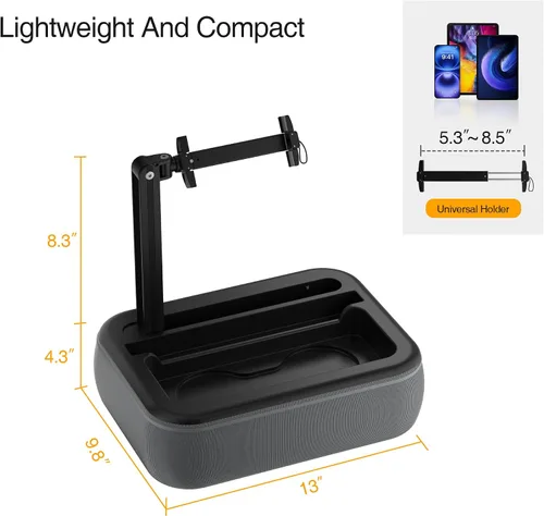 Vista 7 de V-Hold - Soporte de almohada para tableta, soporte de almohada Kindle con cuenco para aperitivos, soporte para tablet para regazo en la cama