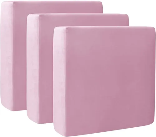 Vista 42 de Fundas de cojín de terciopelo para sofá, funda elástica para cojín de sofá suave, protector de muebles extraíble y lavable para sala de estar, Negro