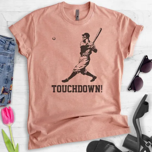 Vista 2 de Touchdown Shirt Unisex Mujer Hombre Camiseta Divertido Béisbol Camiseta Divertido Fútbol Ironic Sports Shirt