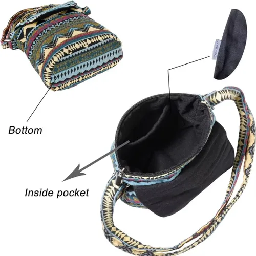 Vista 4 de Satchel Saddle Pocket Swing Pack Bolsa Colección Messenger Bolso Bandolera Viaje Monedero Billetera