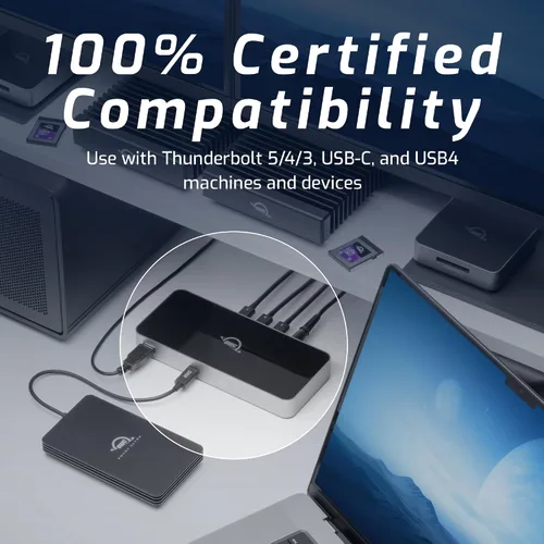 Vista 6 de OWC Solución de conectividad de 5 puertos Thunderbolt 5 Hub