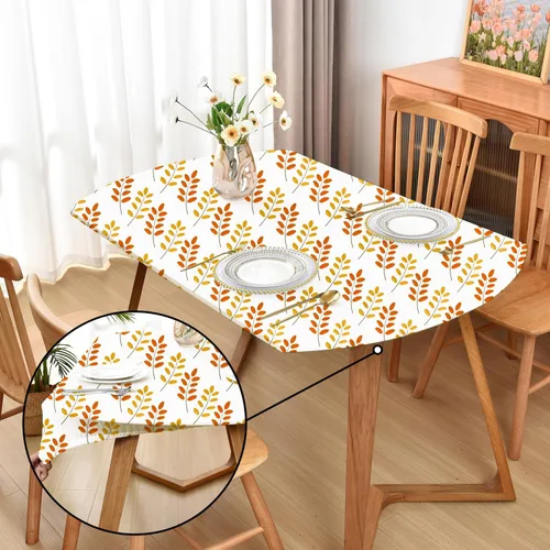 Vista 8 de Mantel ajustado blanco con elástico para mesas plegables de 48x48 pulgadas, manteles lavables y elásticos de elastano para mesas de cartas, manteles