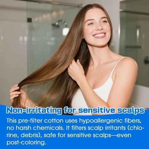 Vista 5 de xcivi 30 almohadillas de sedimento para filtro de ducha, prefiltración compatibles con cabezal de ducha filtrado Afina, protege la piel y el cabello