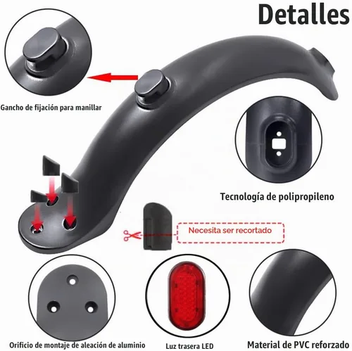 Vista 3 de Kucehiup - Accesorio de repuesto para guardabarros trasero para scooter