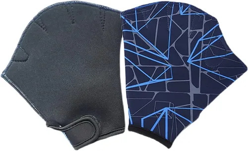 Vista 7 de Guantes de natación de nailon para natación acuática, guantes de malla para entrenamiento acuático, entrenamiento acuático, equipo de mano