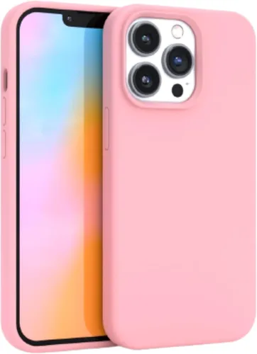 Vista 6 de [Usado] FELONY CASE Funda para iPhone 13/iPhone 14, funda de silicona verde pastel Silicona líquida con forro de microfibra antiarañazos, funda