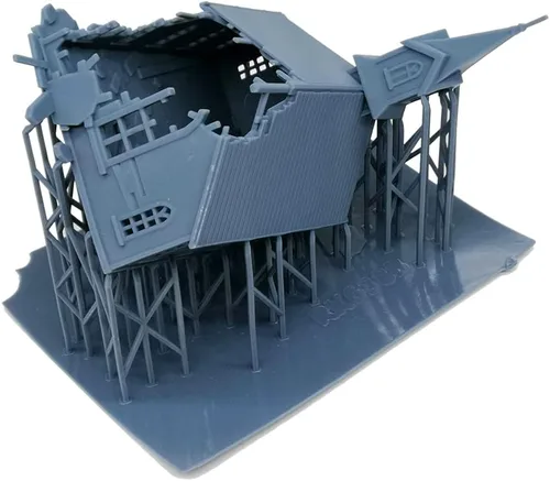 Vista 4 de Outland Models Estructura del paisaje ferroviario dañado Iglesia 1:160 N Escala