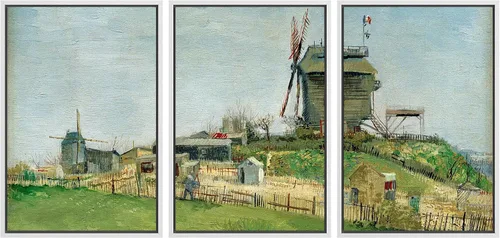Vista 132 de wall26 Lienzo enmarcado para pared, juego de arte con flores de almendra de Vincent Van Gogh, naturaleza, ilustraciones de área silvestre, bellas