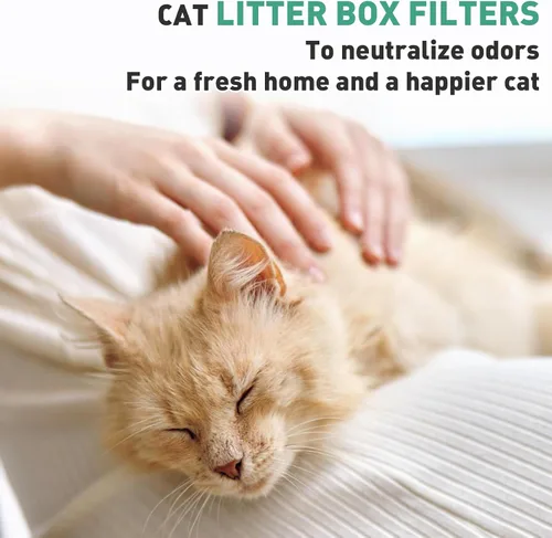 Vista 6 de MEWTOGO 3 filtros de carbono para caja de arena para gatos, robot 4, filtros de repuesto gruesos y duraderos para absorber olores desagradables