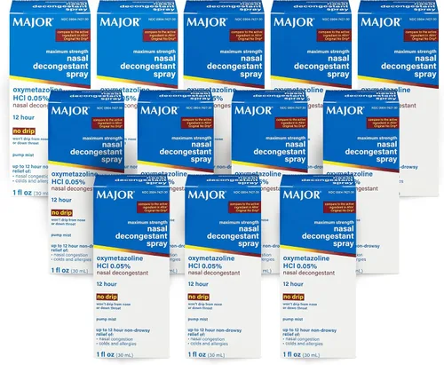 Vista 9 de MAJOR Spray Descongestionante Nasal de Máxima Potencia, Oximetazolina HCl 0.05% Aerosol de Bomba, Spray Nasal sin Somnolencia, Alivio de hasta 12