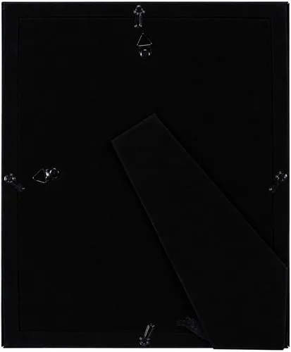 Vista 3 de Marco plateado mate con metal plateado, Metal, Negro, 4x6 Negro y plateado