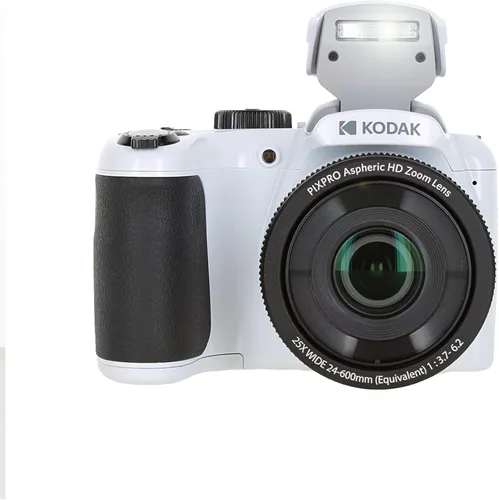 Vista 2 de Kodak PIXPRO AZ255 - Cámara digital (blanco) Sensor de 16 MP, zoom óptico de 25x, lente gran angular de 0.94 pulgadas y estabilización óptica