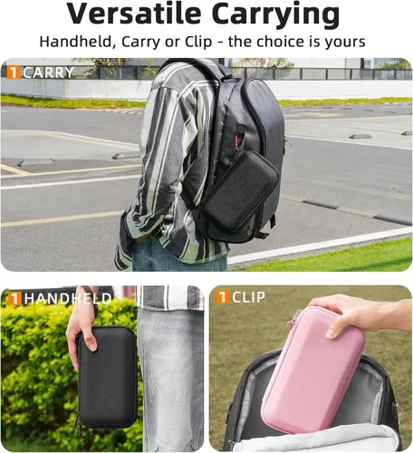 Vista 5 de BRDRC Osmo Pocket 3 - Funda de transporte portátil, bolsa de almacenamiento rígida protectora para DJI Osmo Pocket 3 Creator Combo Accesorios