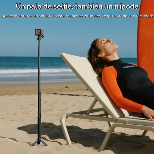 Vista 2 de SmallRig - Palo selfie invisible para cámara y teléfono 360, poste extensible de 37.4 pulgadas