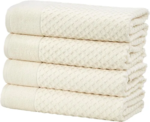 Vista 88 de Great Bay Home - Toallas de mano 100% algodón blanco, 6 toallas de baño suaves para manos, altamente absorbentes y de secado rápido, colección 01