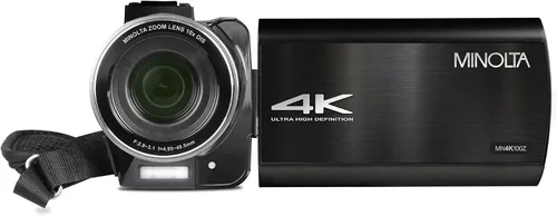 Vista 9 de Minolta MN4K100Z 28MP 4K Ultra HD 3.5" Touch Night Vision Videocámara, B Negro