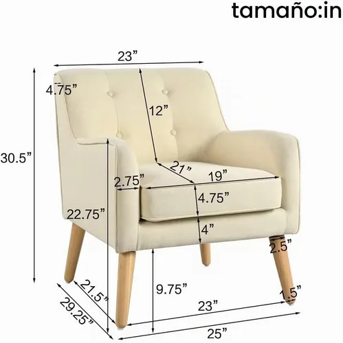Vista 2 de Christopher Knight Home Felicity - Silla decorativa tapizada de tela moderna de mediados de siglo, silla de madera para sala de estar, silla