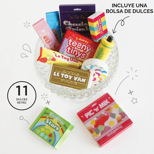 Vista 5 de Le Toy Van - Juego de comida de madera para jugar con dulces de simulación Juguete de madera para niños Ideal como regalo - Adecuado para Juego