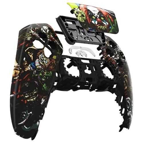 Vista 4 de eXtremeRate Scary Party Touchpad Front Top Shell Compatible with ps5 Controller BDM-010 020 030 040 050, DIY Replacement Shell Custom Touch Pad