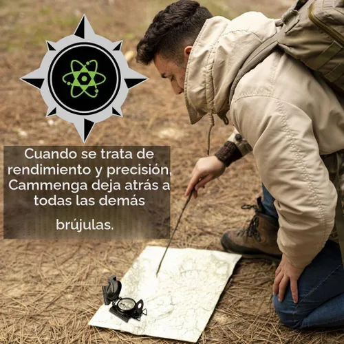Vista 9 de Cammenga Brújula Lensática de Tritio Oficial del Ejército de EE. UU., Brújulas de Mano Impermeables y Precisas con Funda para Senderismo, Camping