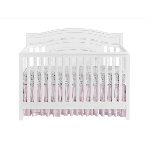 Vista 7 de Oxford Baby Briella, cuna convertible 4 en 1 para bebé en color blanco, con certificado GreenGuard Gold