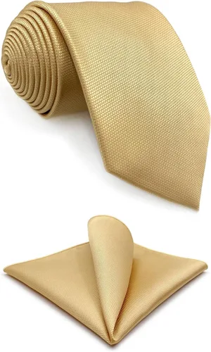 Vista 56 de S&W SHLAX&WING Conjunto de corbata de color sólido y pañuelo de bolsillo para hombre