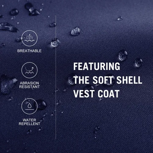 Vista 4 de BALEAF Chaleco ligero Softshell sin mangas para mujer, resistente al viento, cuello alto con bolsillos con cremallera, correr, senderismo, golf