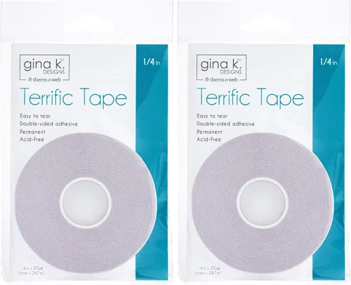 Vista 5 de Gina K. Designs for Therm O Web Cinta adhesiva de doble cara de 1/4 pulgadas x 27 yardas