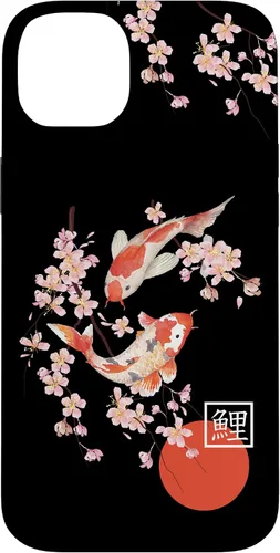 Vista 15 de Cherry Blossom Koi Carp Fish Japanese Sakura Graphic Art Case for iPhone 17