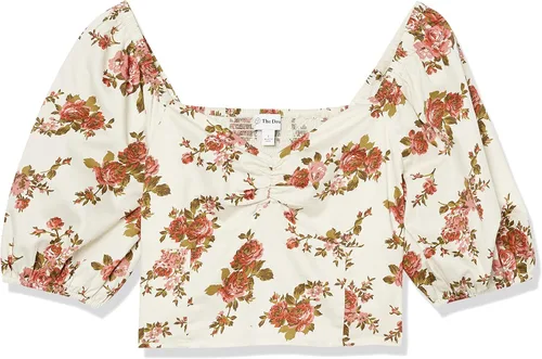 Vista 6 de The Drop Women's Annie Sweetheart Neckline Puff-Sleeve Smocked Back Top