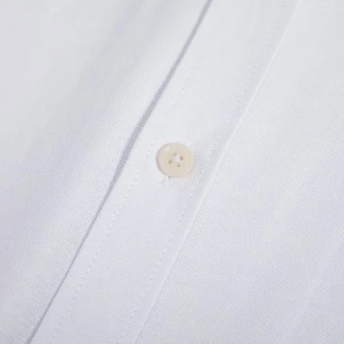 Vista 5 de LOCALMODE Camisa de vestir Oxford de manga corta con botones y corte ajustado para hombre