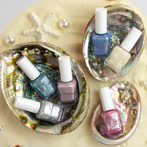 Vista 6 de duri Esmalte de uñas, 765 Cyber See, brillo metálico lavanda claro, cobertura completa, secado rápido, larga duración, fácil de aplicar, cosméticos