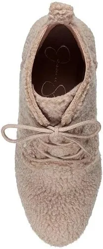 Vista 6 de Jessica Simpson Women's Mesila Sherpa Lace Up Wedge Ankle Bootie