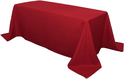 Vista 16 de Your Chair Covers - Mantel rectangular de poliéster sin costuras de alta calidad de 60 pulgadas de ancho x 102 pulgadas de largo - Negro - Mantel