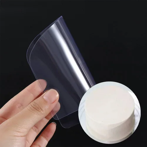 Vista 6 de Leadigol 10 raspadores de plástico para tartas, moldeador flexible de fondant para tartas, raspador de crema transparente para tartas, glaseado más