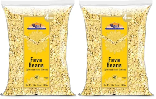 Vista 11 de Frijoles Rani Fava (sin piel), 32 onzas (2 libras) 32.03 oz ~ Todo natural Apto para gluten Sin OMG Kosher Vegano Producto de Estados