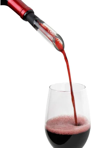 Vista 5 de Vinturi Aireador de vino en botella, vertedor y decantador para vinos tintos y blancos, diseño patentado airea perfectamente los vinos por la copa