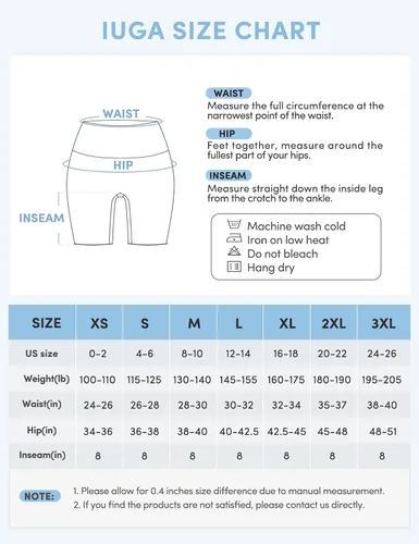 Vista 6 de IUGA - Pantalones cortos de ciclismo para mujer, pantalones cortos de entrenamiento de 6 pulgadas con bolsillos, cintura alta, para yoga, correr