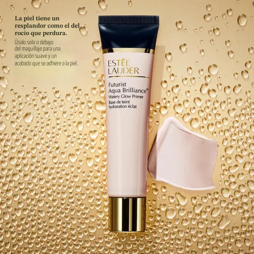 Vista 3 de Estée Lauder Futurist Aqua Brilliance Watery Glow Makeup Primer with Hylauronic Acid for Triple Moisture