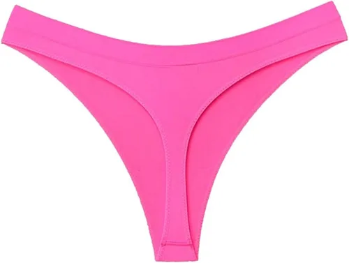 Vista 13 de Tangas francesas de cintura alta bragas de alta elasticidad sin costuras tangas Paquete de 3 Rojo
