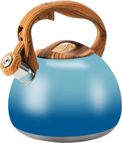 Vista 25 de Hervidor de Té Foedo para Estufa, Teteras Silbantes de 2.6 Cuartos para Estufa, Mango Plegable Resistente al Calor, Tetera Bonita (Beige)