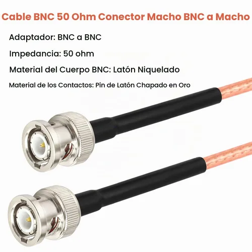 Vista 2 de XRDS -RF Cables BNC 1 pie 2 piezas, Cable BNC macho de 50 ohmios RG316 para antenas de escáneres de antena, radios ham portátiles, etc.