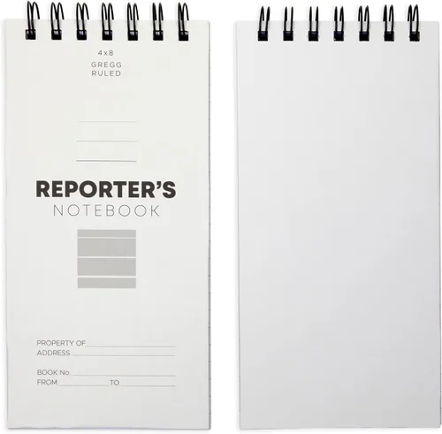 Vista 3 de Juvale Reporters - Cuaderno encuadernado en la parte superior y bloc de notas de campo para periodismo y notas de campo, encuadernación en espiral