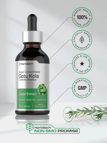 Vista 6 de Horbäach Gotu Kola Extract 2 fl oz Sin alcohol