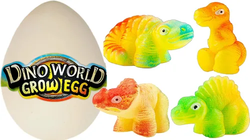 Vista 4 de JA-RU Dino World - Huevos de dinosaurio para eclosionar, juguetes de cultivo de agua para niños (1 huevo) huevo sorpresa de dinosaurio. Juguetes