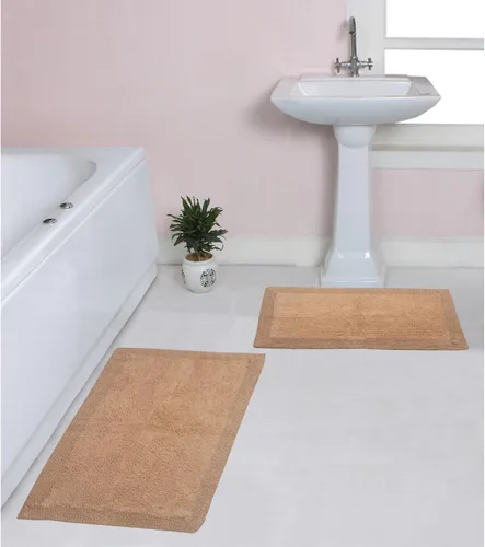 Vista 37 de Home Weavers Luxury Collection 100% Cotton Reversible Bathroom Rugs Set, Washable Rug, Soft Cotton Extra Soft and Absorbent Bath Rug, Kitchen Mat, 2